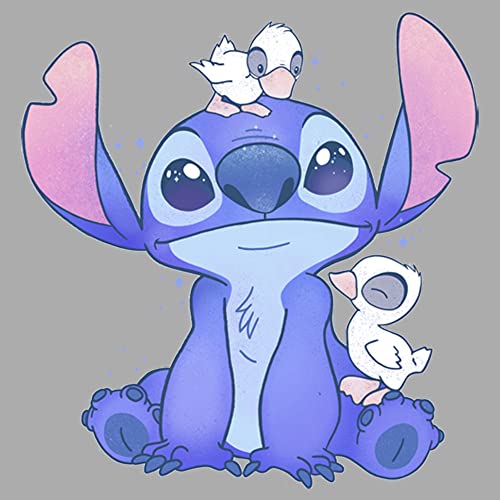Disney Lilo & Stitch Cute Ducks Boy's Heather Crew Tee2