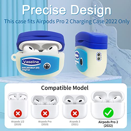 Wqnide Case For Airpods Pro 2Nd Generation Case New 2022, 9 In1 Cute Kawaii Vaselin Cartoon Funny For Apple Airpods Pro 2 Case With Keychain Lanyard Soft Silicone Protective Skin Cover For Women Boys #TOP2