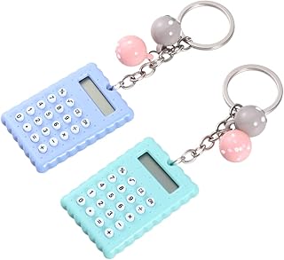 Ciieeo 2 Peças Chaveiros De Calculadora De Bolso Porta-Chaves Calculadora Chaveiro Fivela Criativa Mini Calculadora Biscoitos Fofos Calculadora Chaveiro Calculadora Eletrônica Portátil
