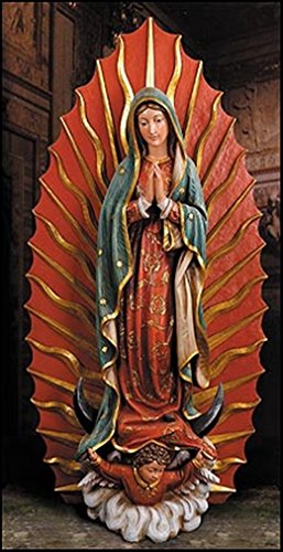 Estatua Virgen de Guadalupe de Resina, 53 in