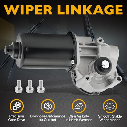 Image of Front Windshield Wiper Motor Compatible with 2002-2009 Ford Explorer Expedition F150 F250 F350 F450 F550 Mustang Lobo Lincoln Mark Navigator Town Car Mercury Mountaineer Replace 85-2036 852036