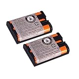 2PCS NI-MH Cordless Phone Rechargeable Battery for Panasonic HHR-P107A 3.6V 650mah Replacement Battery for Panasonic Cordless Type 35 DECT 6.5