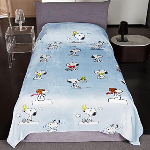 Kanguru Fluffi Fleece Snoopy Throw Blanket Cover