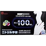 やわらかニトリル手袋 Mサイズ 100枚入