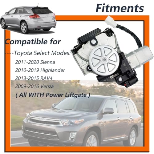 Image of Trunk Latch Compatible with 2010-2019 Highlander, 2013-2015 RAV4, 2009-2016 Venza, 2011-2020 Sienna Power Rear Liftgate Tailgate Lock Actuator Assembly
