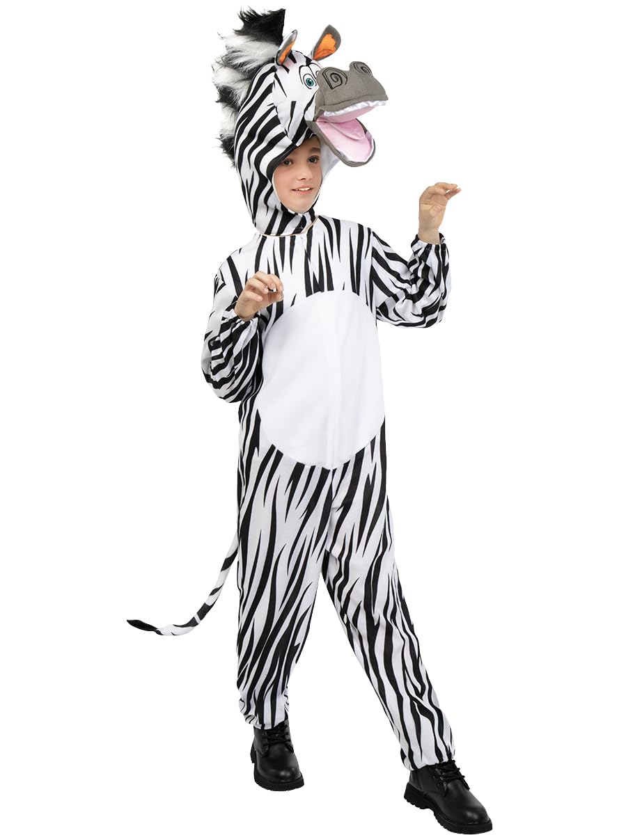 Funidelia | Madagascar Marty the Zebra Costume for boys and girls Cartoons & Madagascar - Costume for kids accessory fancy dress & props for Halloween, carnival & parties - Size 3-4 years