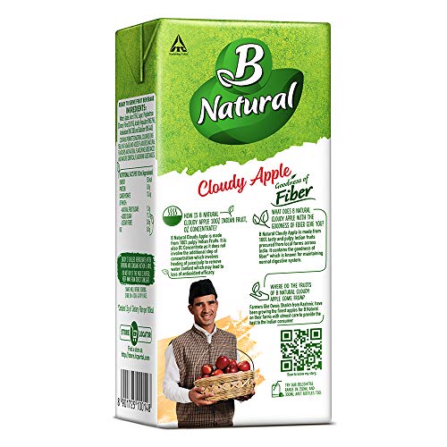 Image of B Natural Apple Juice, Goodness of fiber, 200 ml