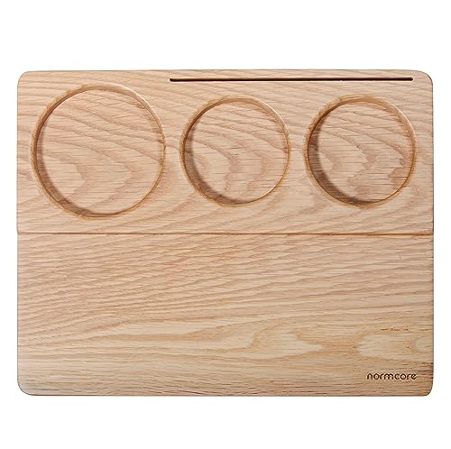 Normcore Tamping Mat - Natural OAK Espresso Tamping Station - Coffee Tamper Holder Mat Portafilter Mat For Baristas - Patent Pending - Solid American White OAK Wood