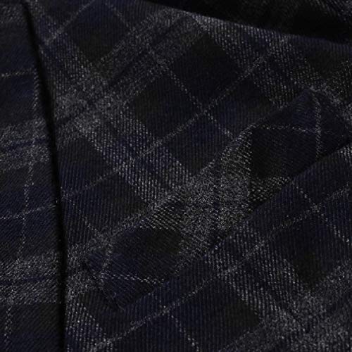 Jaqueta Blazer Masculina VITryst-Men com Estampa Xadrez Slim Fit Casual com Bojo Único, As2, US X-L=