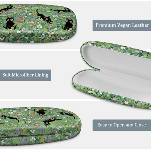 Image of FINTIE Hard Shell Eyeglasses Case, Portable Protective Glasses Cover Eyeglass Holder Box with Cleaning Cloth for Men Women