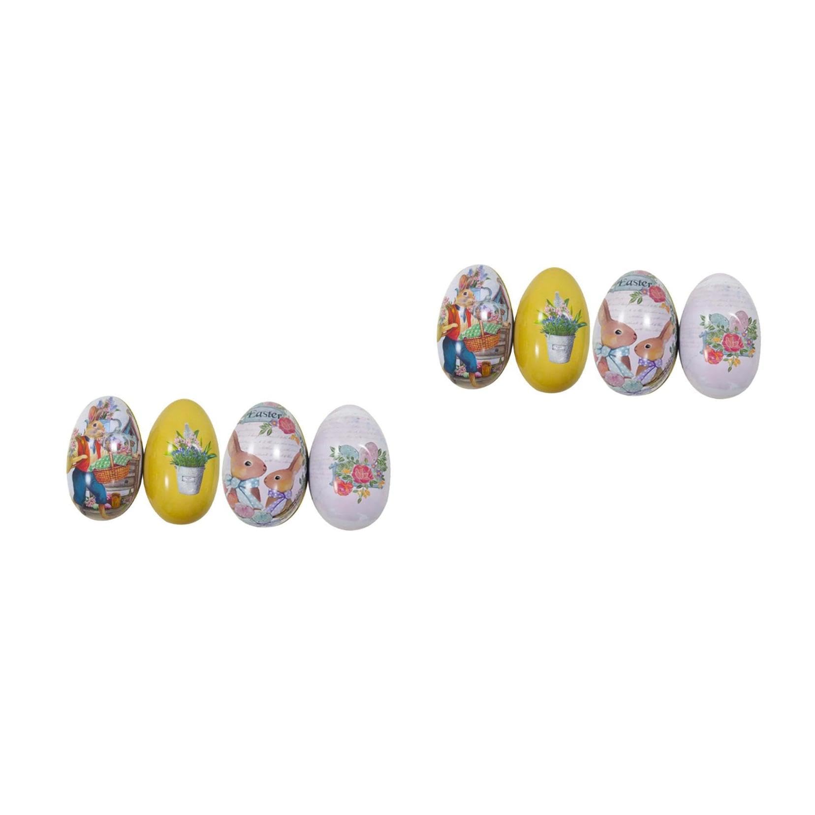 2 Set Scatola Di Per Uova Di Pasqua Caramella Giocattoli Scatolino Portaconfetti Easter Candy Box Cioccolato Rifornimenti Di Festival Accessorio Festivo Metallo 4 Pezzi * 2