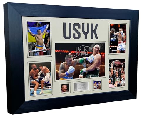 Oleksandr Usyk cadre A3 de boxe avec signature imprimée pour sublimer vos murs