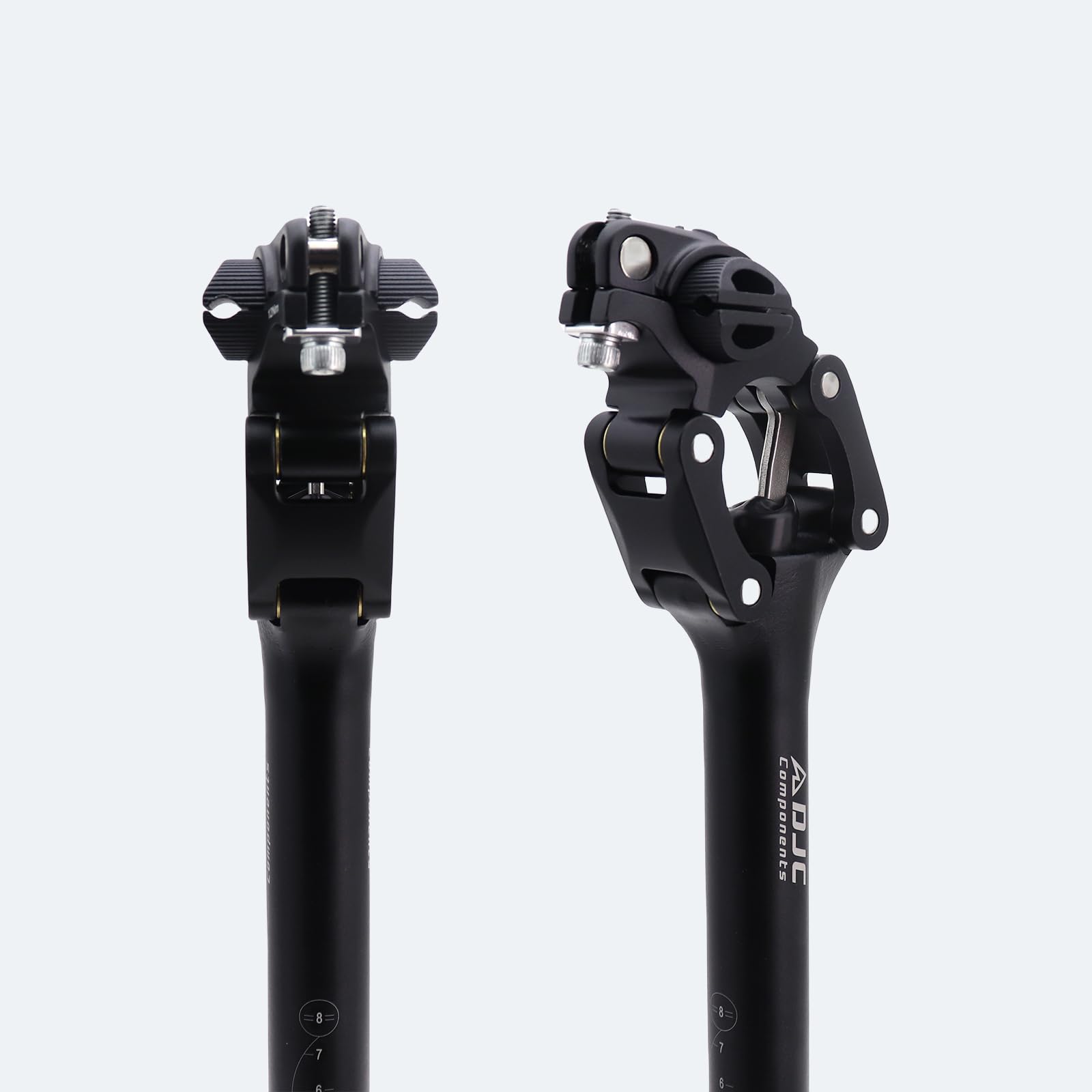 DJC Paralelogramo Fahrrad-Sattelstütze, Stoßdämpfer, Sattelstütze für MTB, Mountainbike, Rennrad, Kies, 27,2 mm, 28,6 mm, 30 mm, 30,4 mm, 30,9 mm, 31,6 mm, 33,9 mm x 350 mm
