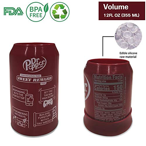 JUSHOOR 2Pack Beer Can Cover Hide a Beer Silicone Sleeve That Look Like Soda Suitable 12FL OZ 355ml