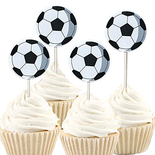 Buy iMagitek 48 Pack Soccer Ball Cupcake Toppers Decorations for Soccer