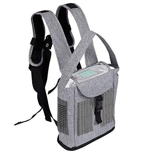 Yxmeiguo Lightweight Portable Oxygen Concentrator Backpack for G3 Unit, Breathable & Comfortable POC Carrying Bag with Mesh Panels, Water Resistant Oxygen Backpack (GRAY)