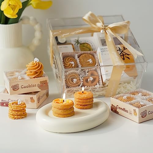 T-Shin COOKIES SHAPED SCENTED CANDLE 4Pack 120G Biscuit Aroma Soy Wax Decorative Candle thumb #3