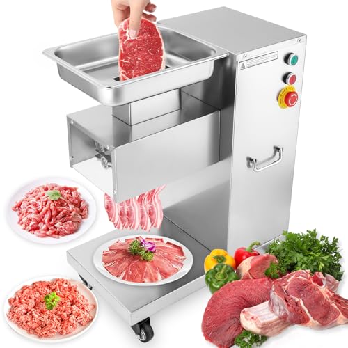 750W Commercial Meat Cutter Machine Stainless Steel Meat Slicer for...