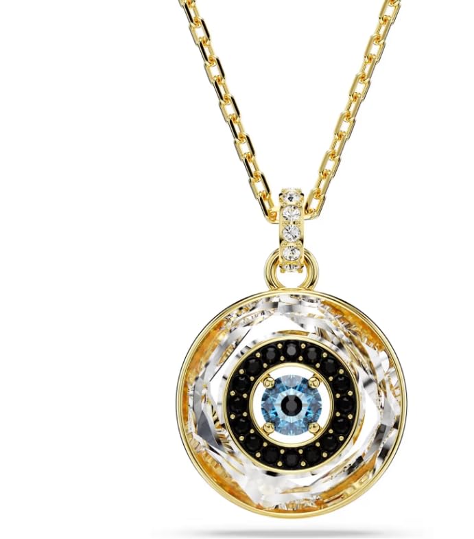 SWAROVSKI Symbolica pendant Evil eye, Small, Multicolored, Gold-tone plated