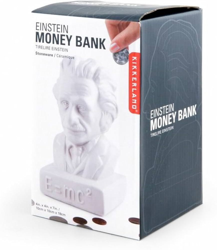 Amazon.co.jp: KIKKELAND Einstein Money Bank アインシュタインマネー