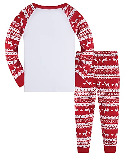 TEDD Weihnachten Kinder Schlafanzug Jungen Pyjama Langarm Baumwolle Mädchen Zweiteilig Schlafanzüge Set Winter Nachtwäsche Größe 3-4 Jahre