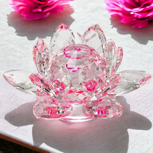 PARADIGM PICTURES Crystal Lotus Flower fengshui good luck items (8 x 8 x 6.6 cm, pink) (B07ZQKZ917) Amazon Price History, Amazon Price Tracker