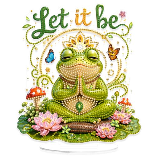 Peinture diamant de table Eiflow Let it Be avec son support en acrylique pour adulte