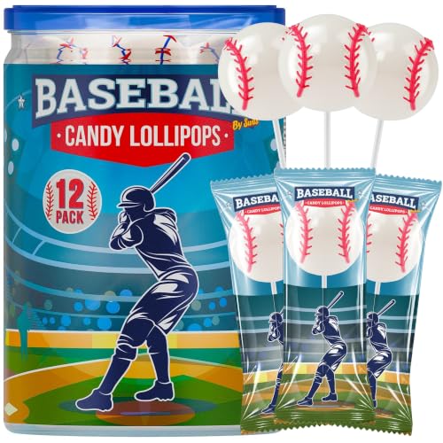 Baseball Lollipops 12pk- Baseball Sucker Lollipops Baseball Candy - image 1