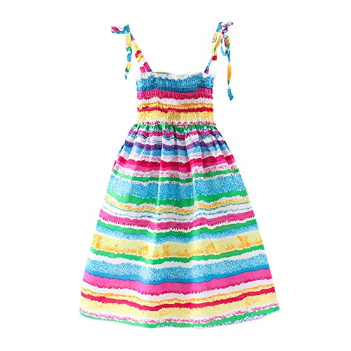 Moonker Toddler Kids Girls Floral Flowers Sleeveless Beach Straps Dress Princess Clothes Girls Denim Dress Size