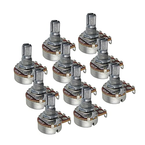 FLEOR Mini potentiomètres de guitare B250K-Ohm conique linéaire grossièrement moleté arbre fendu potentiomètre 15mm avec… - Les Beatles, Paul McCartney, John Lennon, RIngo Starr, George Harrison FLEOR Mini potentiomètres de guitare B250K-Ohm conique linéaire grossièrement moleté arbre fendu potentiomètre 15mm avec…