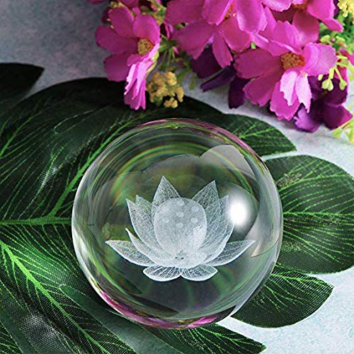 HDCRYSTALGIFTS Sfera di cristallo intagliata di