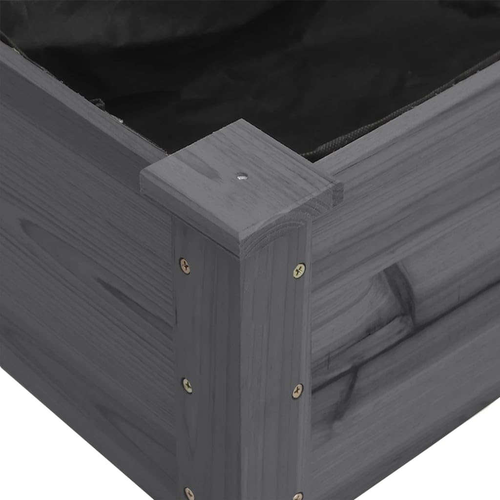 Ogrodnik z litego drewna Jodła 161x45x76 cm | Z wkładką, otworami drenażowymi, na balkon lub do ogrodu