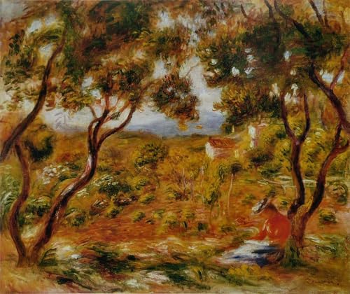 Art posters pour la décoration de bureau affiche Renoir les vignes à cagnes impression 60x90