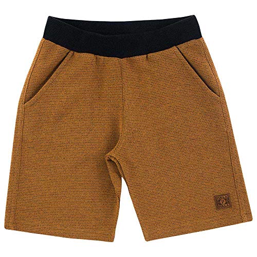 Bermuda Caramelo Infantil Menino Moletom 39364-922 Bermuda Marrom Infantil Menino Moletom Ref:39364-