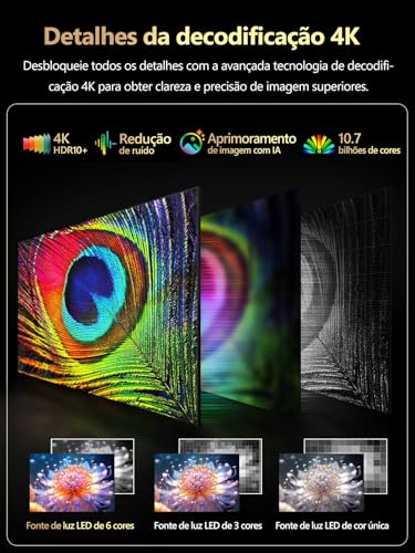 Smart Daylight Projetor 4K 1500 ANSI LED 1080P Ultra HD, Foco Automático HDR WiFi 6 Projetores de te