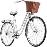 DACAPO Damenrad 28'' Classic Premium 1 Gang RH 53 cm mit Korb (Weiß)