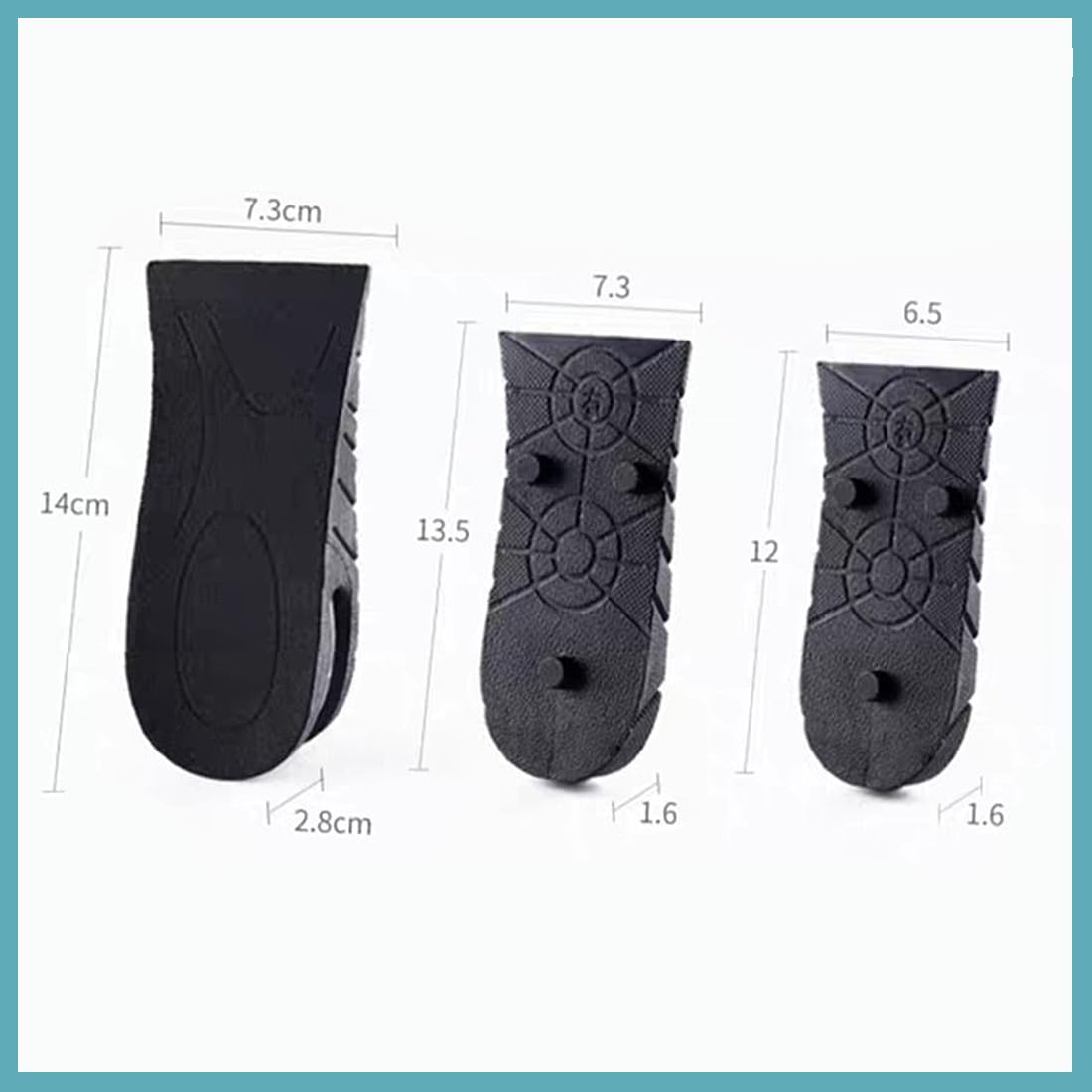 Semelles Compensées 4 Couches Invisibles – Jusqu'à +9 Cm De Hauteur, Coussin D'Air Amortissant, Unisexe Et Ajustables