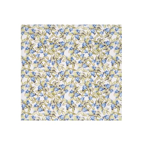 Servilleta de Tela Cuadrada Floral Azul 100% Algodón miniatura 1