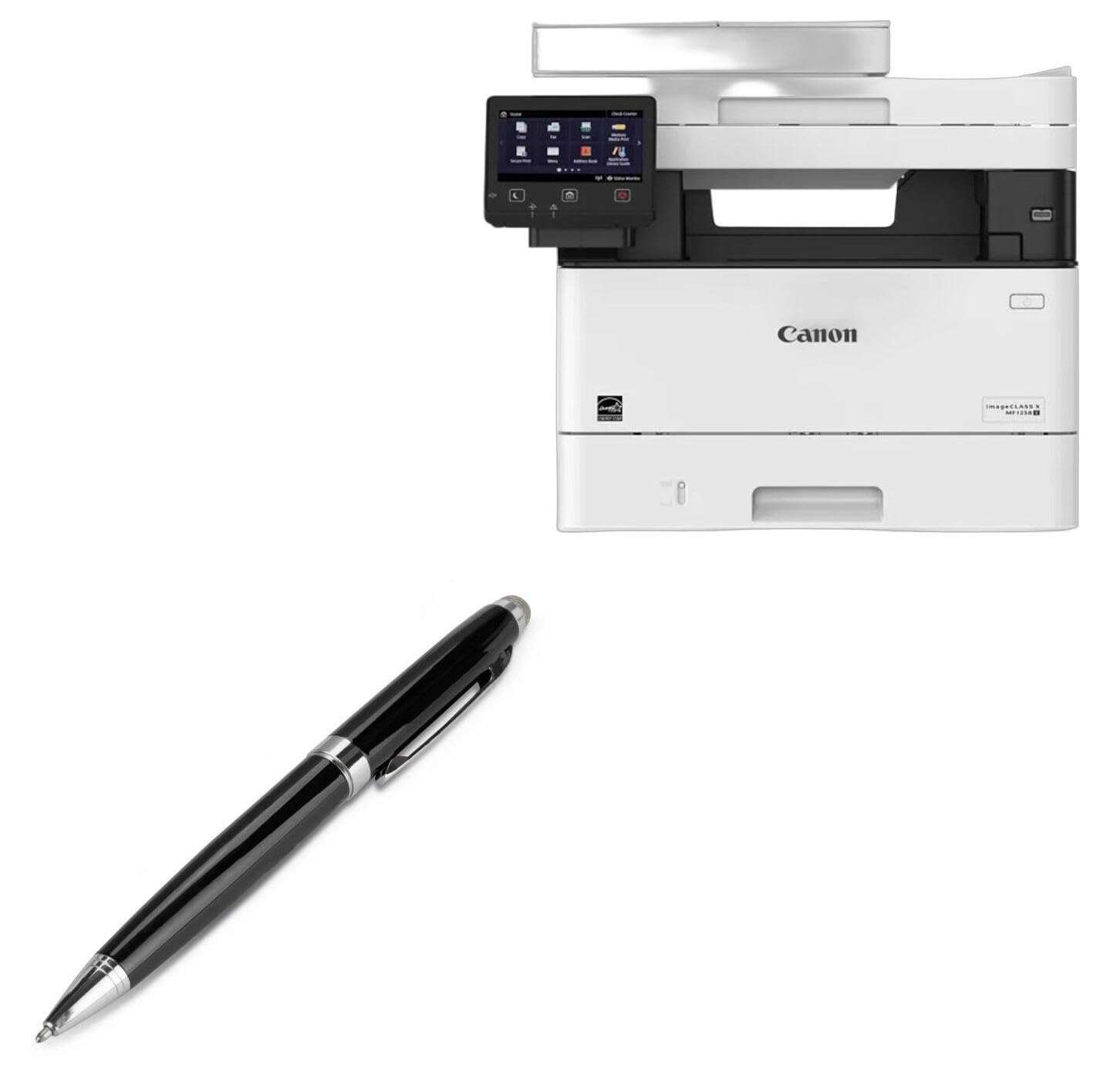 BoxWave Stylus Pen Compatible with Canon imageCLASS X MF1238 II - EverTouch Meritus Capacitive Styra, Capacitive Stylus with Rollerball Pen - Jet Black