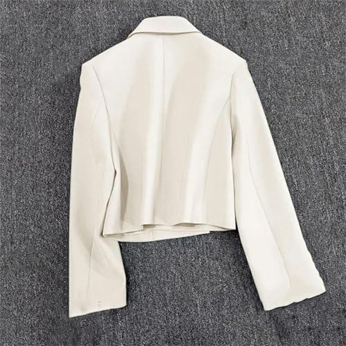 Women Cropped Blazer Jacket Fashion Double-Breasted Casual Simple Office Lady Suit Jackets2