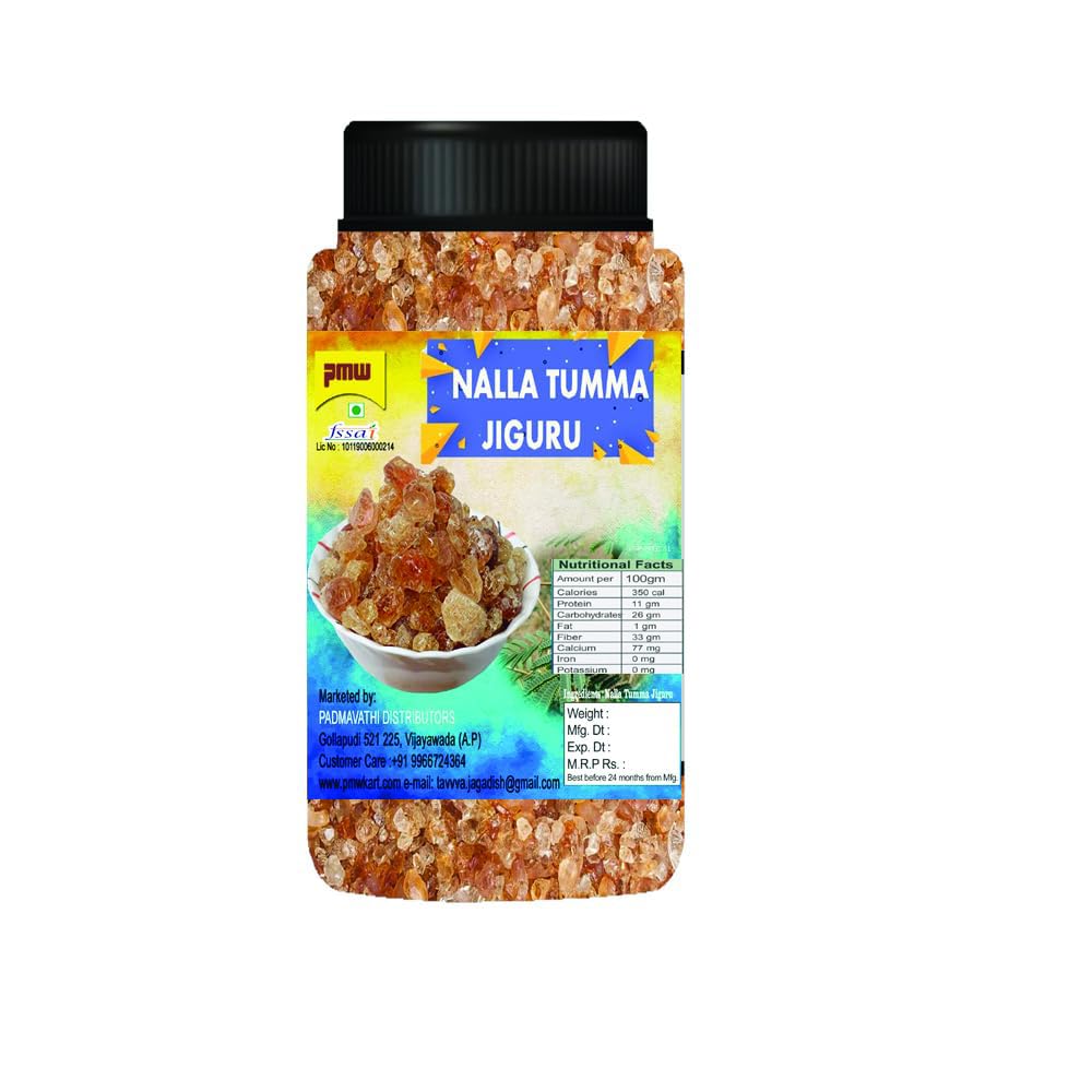 Pmw - Jar pack - Natural BABHUL Gum - Nalla Tumma JIGURU - Laddu Gond Edible 250 G