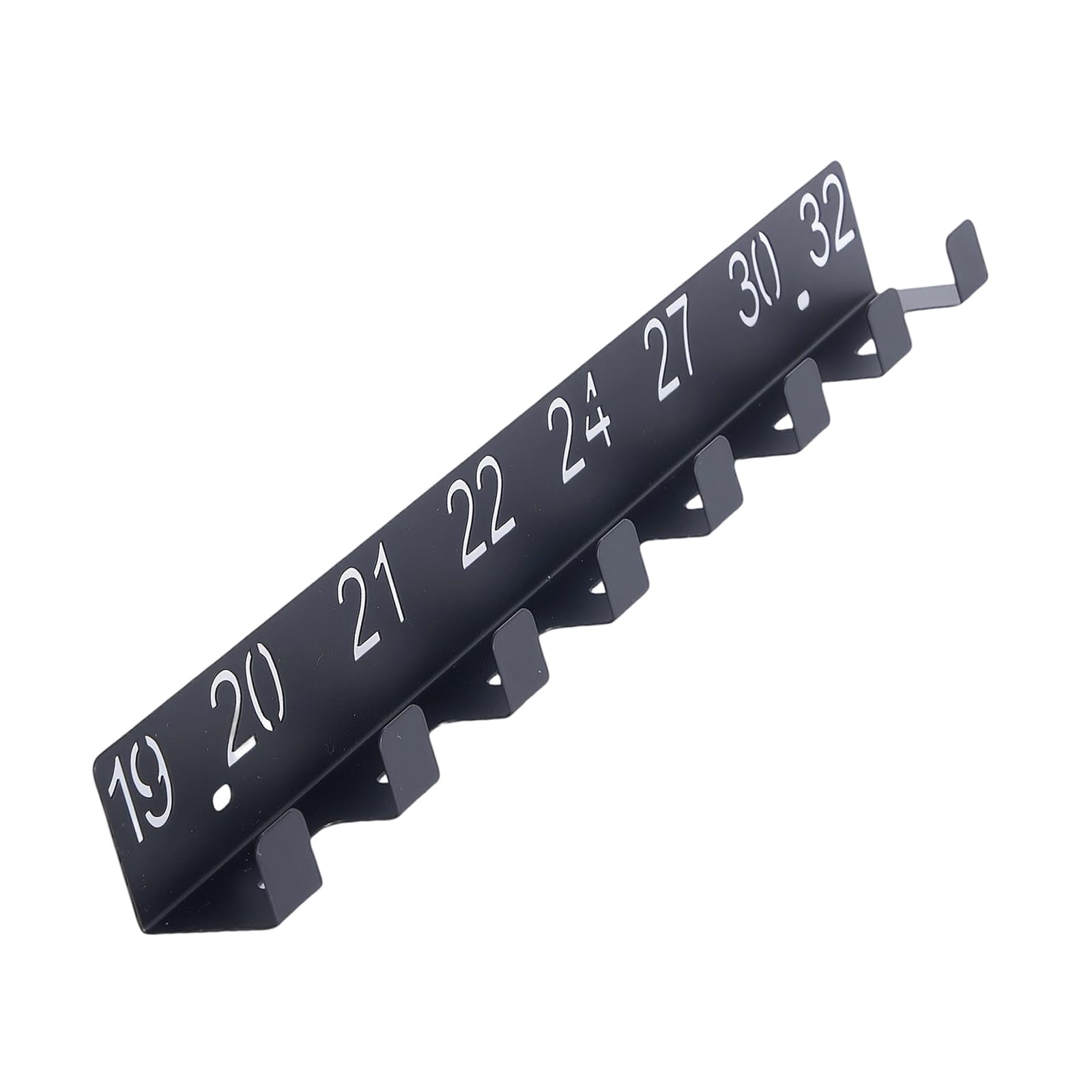 Woedpez Large 19 To 32 Sturdy Black Iron Wrench Rack Wall Mounted Space Saving Hangers Holder For Garage Tool Storage Workshop Organization Wall Mounted Tool Organizers