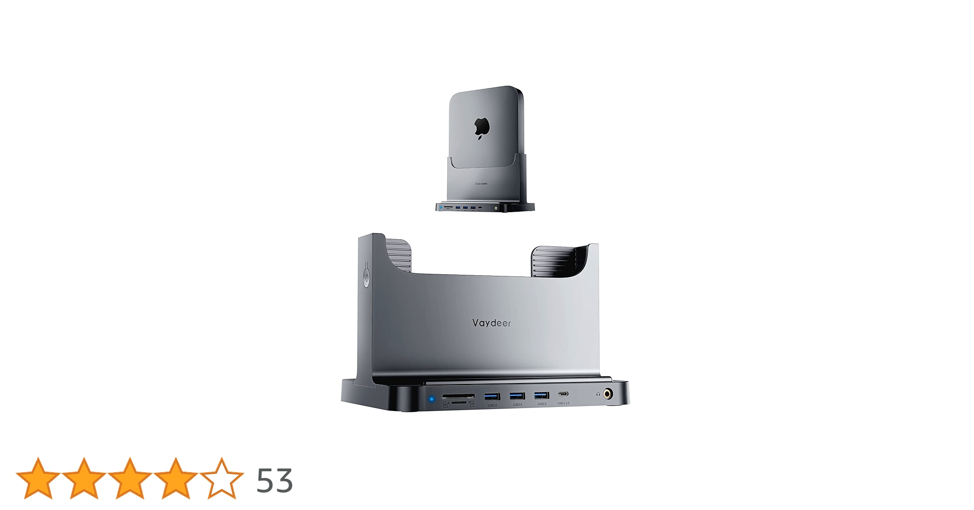 VAYDEER Mac Mini Stand ABS Plastic Docking for Mac Mini, 8-in-1