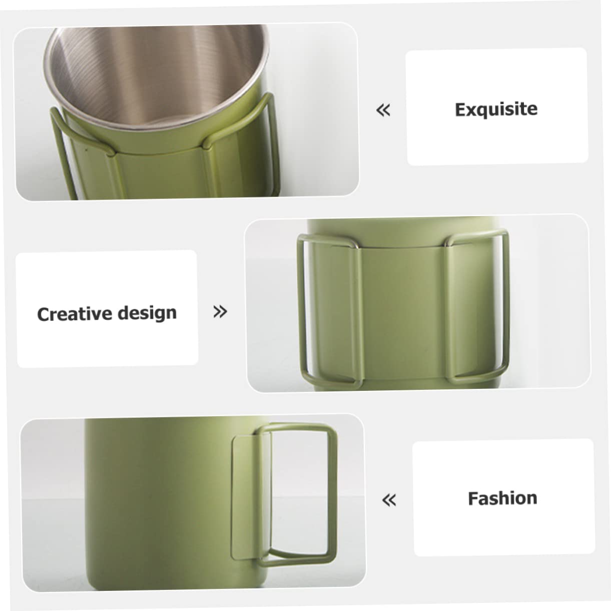 VANZACK 4pièces Tasse De Camping Acier Mug Pratique Et Pour Activités Plein Air Pour Camping Pique- Et Voyage