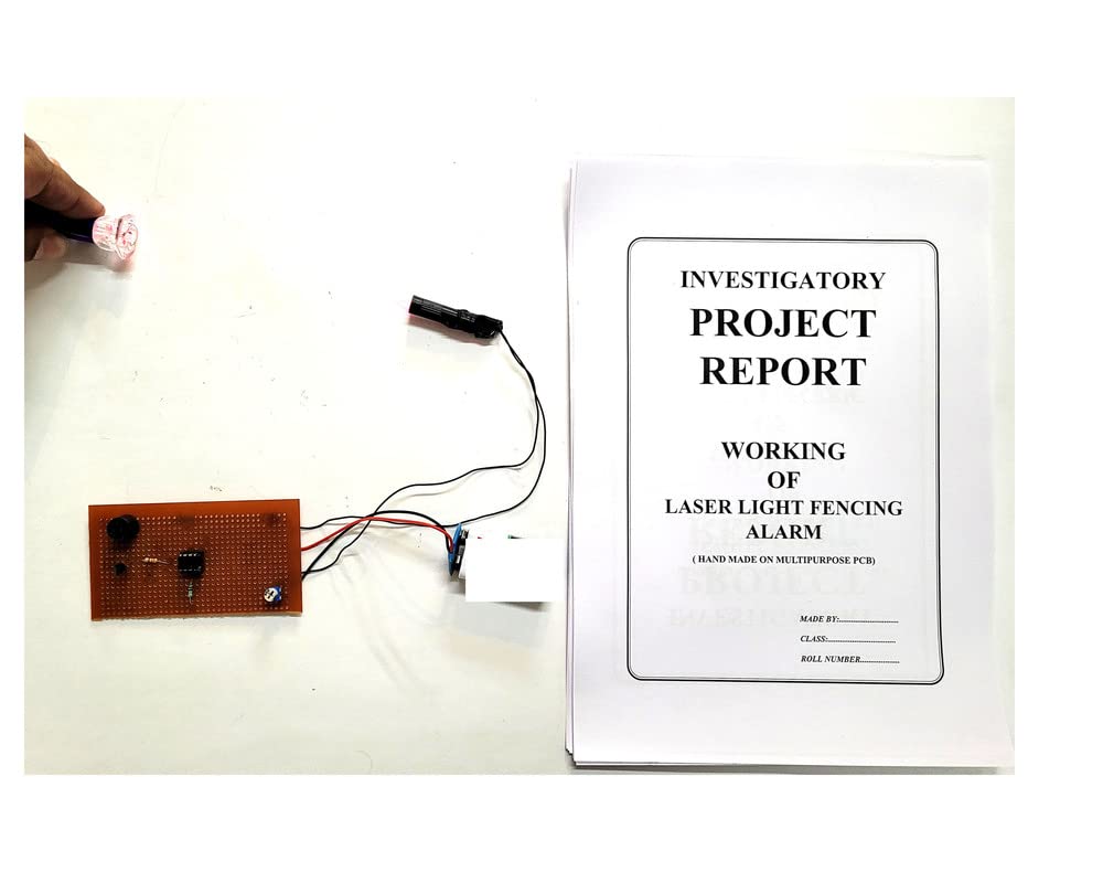 Laser Light Fencing Alarm Handmade Investigatory Minor Project on Multipurpose PCB (B0C3H42NVV) Amazon Price History, Amazon Price Tracker
