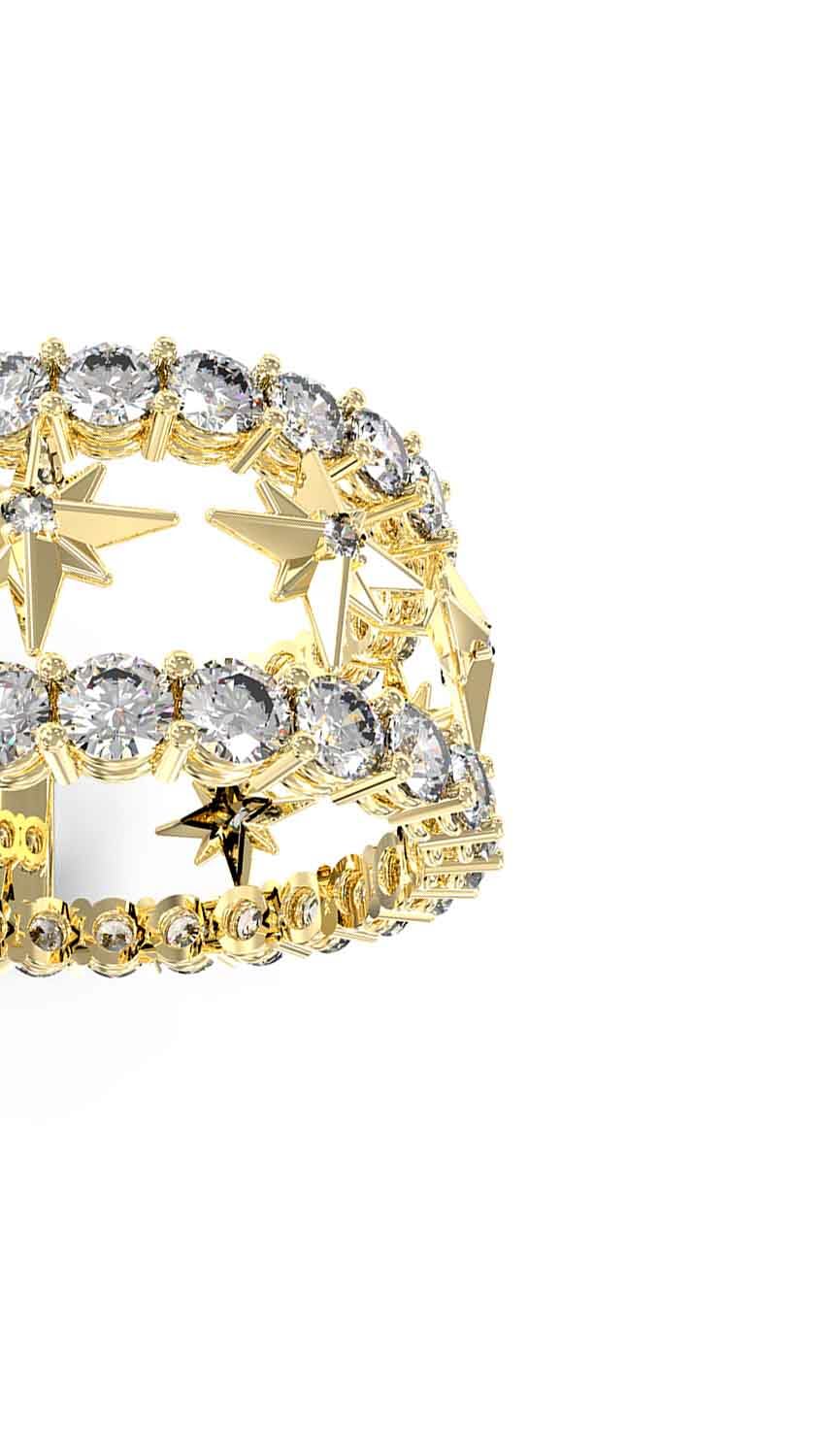 GUESS Ring Jewellery JUBR03320JWYG54 Brand, one size, Gold, No Gemstone