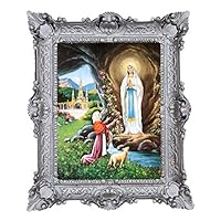 Peinture de la Vierge Marie avec cadre blanc photo - Image gratuite de