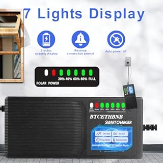 BTCETHBNB 60V20AH Lead Acid Battery Charger Input AC110V-220V Auto Shut Off 3 Holes Plug