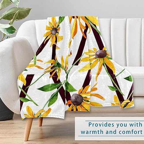 Couverture douce Rudbeckia Hirta plaid isolant thermique pour lit et camping