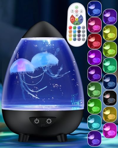 Pawfly Jellyfish Lamp USB-C Powered LED Jellyfish Light with 4 Lighting Modes & 17 Color Changing Effects Table Mood Lamp Night Light for Home Office Decoration Gift for Birthday Christmas & Holiday Pawfly Jellyfish Lamp USB-C Powered LED Jellyfish Light with 4 Lighting Modes & 17 Color Changing Effects Table Mood Lamp Night Light for Home Office Decoration Gift for Birthday Christmas & Holiday